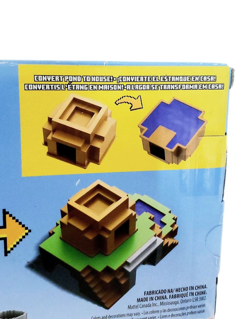 Mattel Minecraft Transforming Oasis Playset GYR75 Steve & Drowned Minifigs New